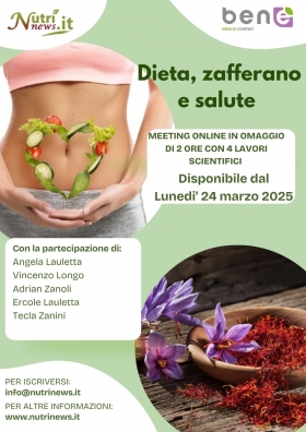 DIETA, ZAFFERANO E SALUTE - NUTRINEWS APS
