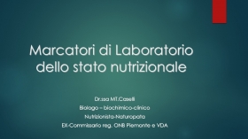 MARCATORI DI LABORATORIO DELLO STATO NUTRIZIONALE - NUTRINEWS APS