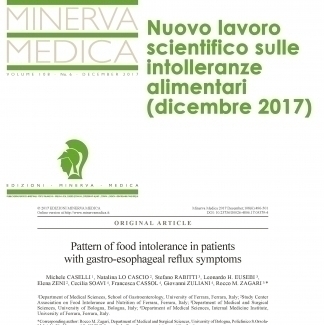 Nuovo lavoro scientifico sulle intolleranze alimentari (dicembre 2017) - NUTRINEWS
